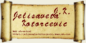 Jelisaveta Kotorčević vizit kartica
